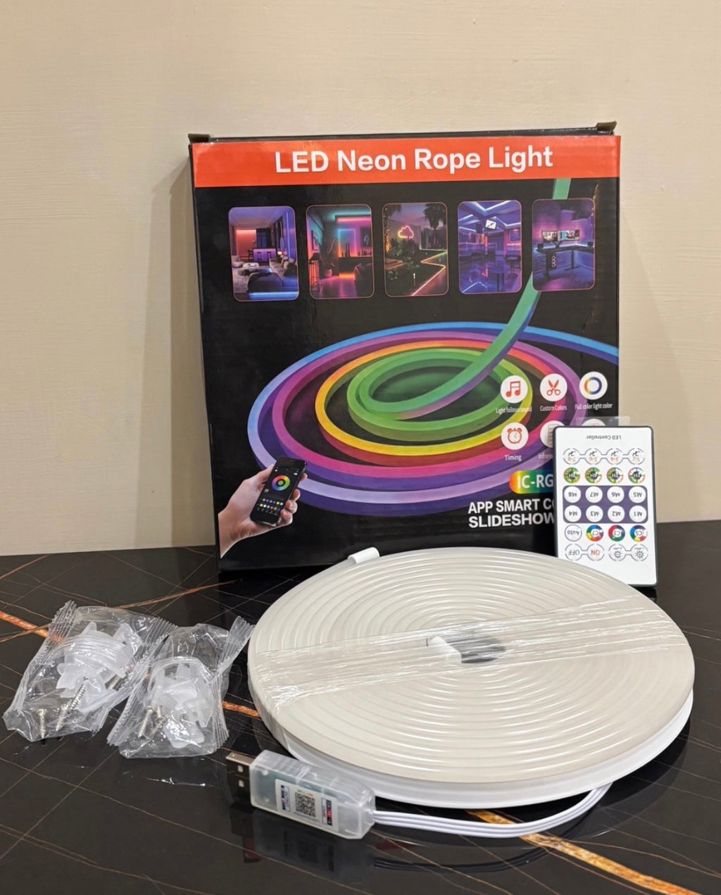 KiloWatt Lab — Vault Edition | Smart App Controlled Neon Strip Light (5 Meters, Music Sync)