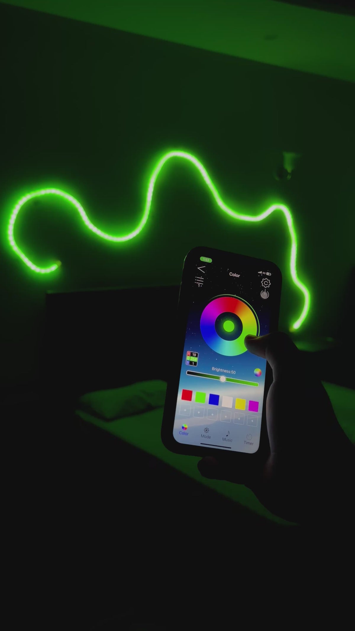 KiloWatt Lab- Braids Edition | Smart App Controlled Braided Strip Light (5 Meters, Music Sync)